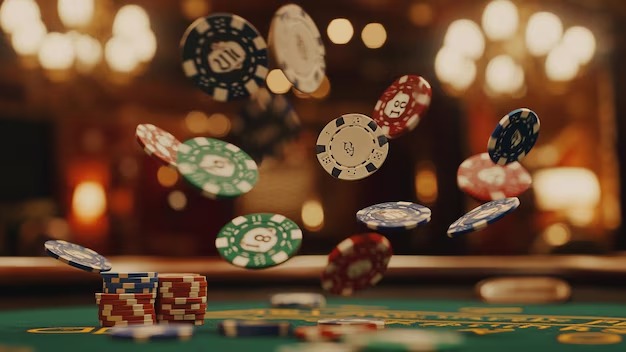Live dealer roulette table with multiple camera views